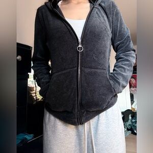 Dark Gray Zip-Up Hoodie